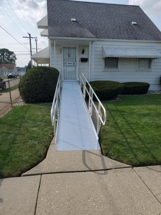 East Pointe Aluminum Mesh Ramp Installation from Barrier Free Plus Inc 2