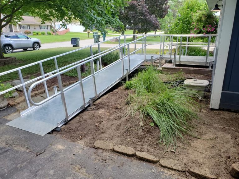 Aluminum Plank Wheelchair Ramp Installation in Lake Orion, Michigan